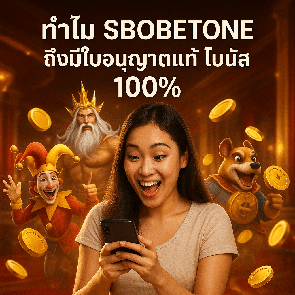 ทำไม SBOBETONE ถึงมีใบอนุญาตแท้ โบนัส 100%